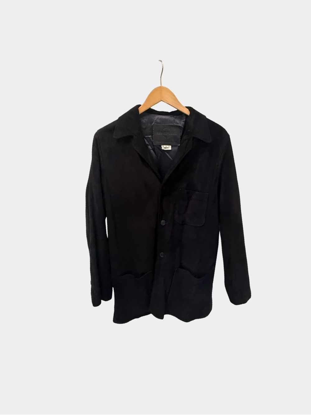 New Republic Dark Navy Suede Leather Overshirt Jacket Medium USA Made
